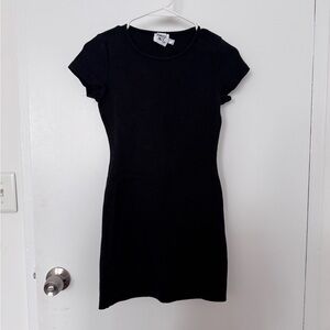 Princess Polly Ribbed Black Mini Dress